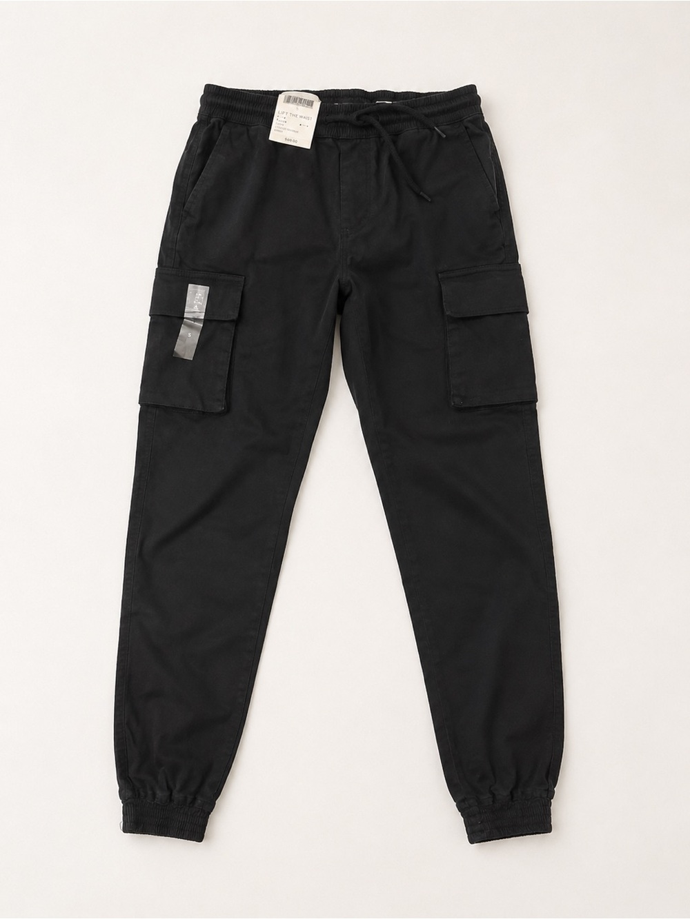 Sun + Stone Black Cargo Joggers